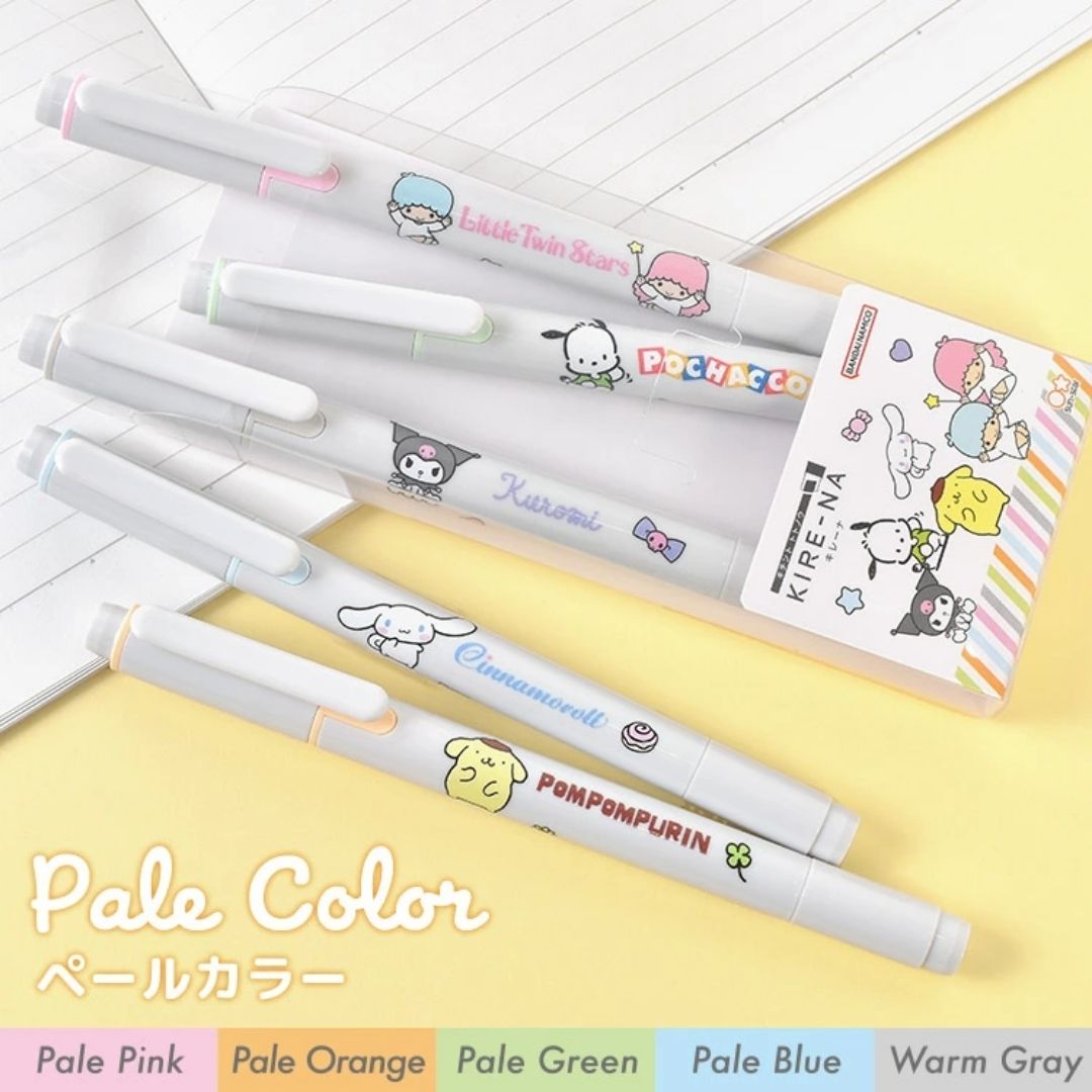 Sun-Star x Sanrio x Pilot KIRE-NA Highlighter Set - Pale Colour