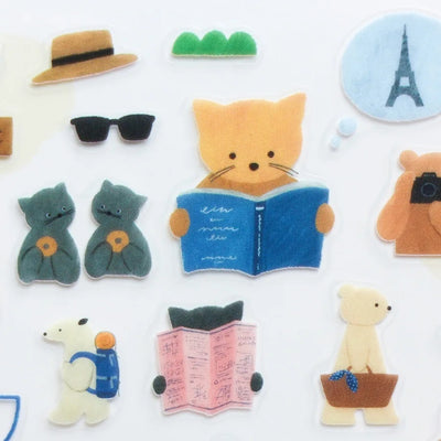 Cozyca Products x Mariko Fukuoka Clear Sticker - Let's go on a Trip