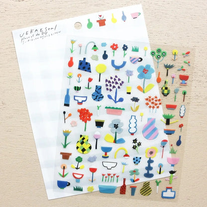 Cozyca Products x Subikiawa Shokkiten Clear Sticker - Uekae Seal (Plant of the Day)