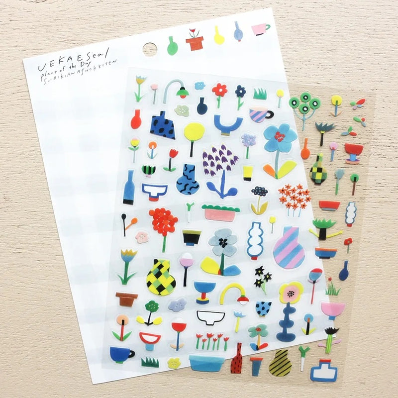 Cozyca Products x Subikiawa Shokkiten Clear Sticker - Uekae Seal (Plant of the Day)