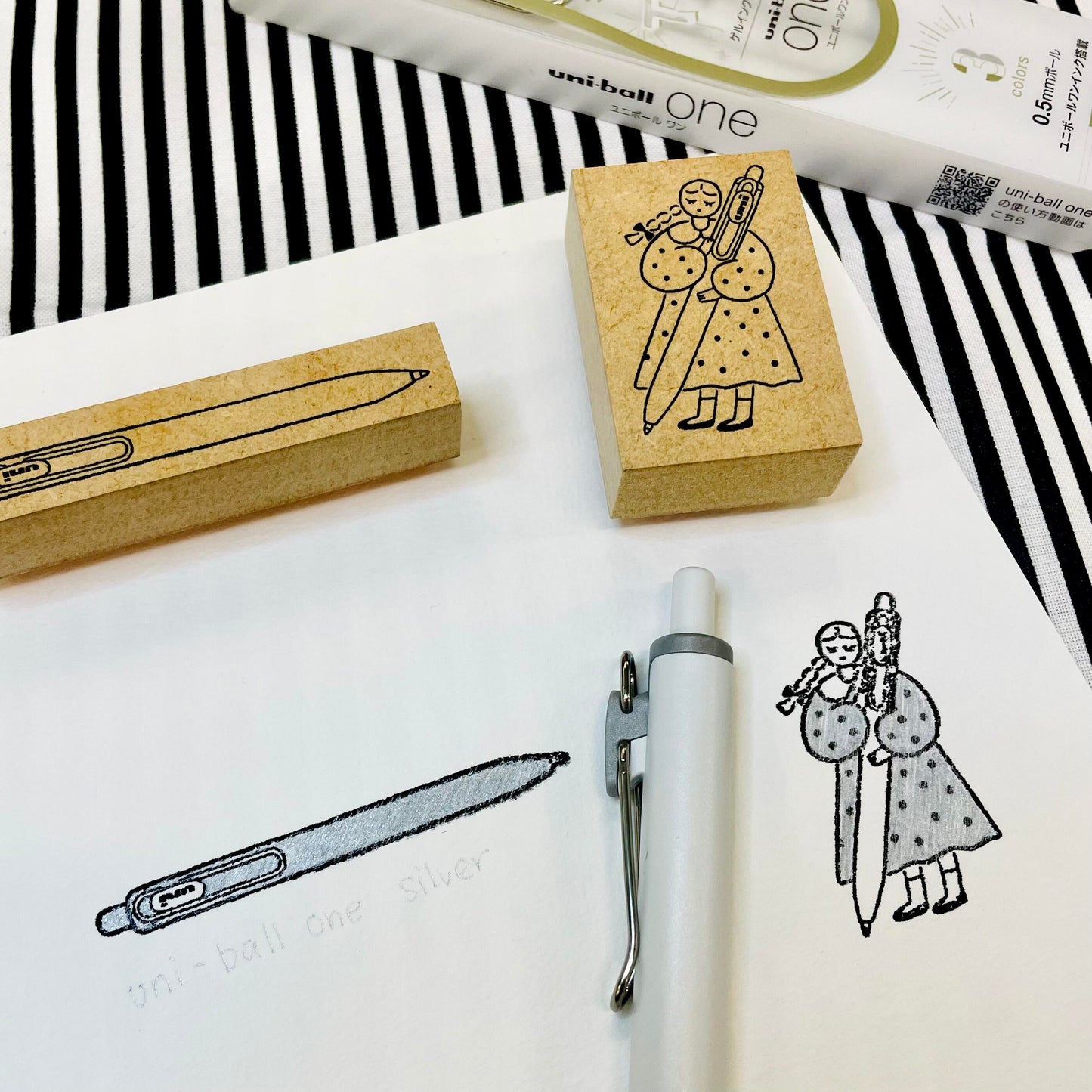 [Limited Edition] Uni-Ball One Ballpoint Pens 0.5mm - Metallic 3 Colour Set