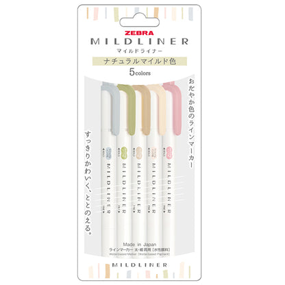 Zebra MILDLINER Double Ended Highlighter Set - Natural