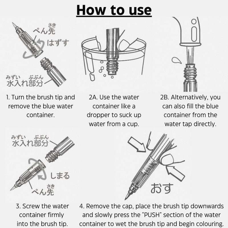 Kuretake Fiss Water Brush Pen - Medium