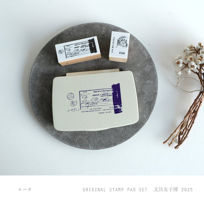 [BUNGUJOSHI 2025] Yohaku Original Ink Pad & Stamp Set