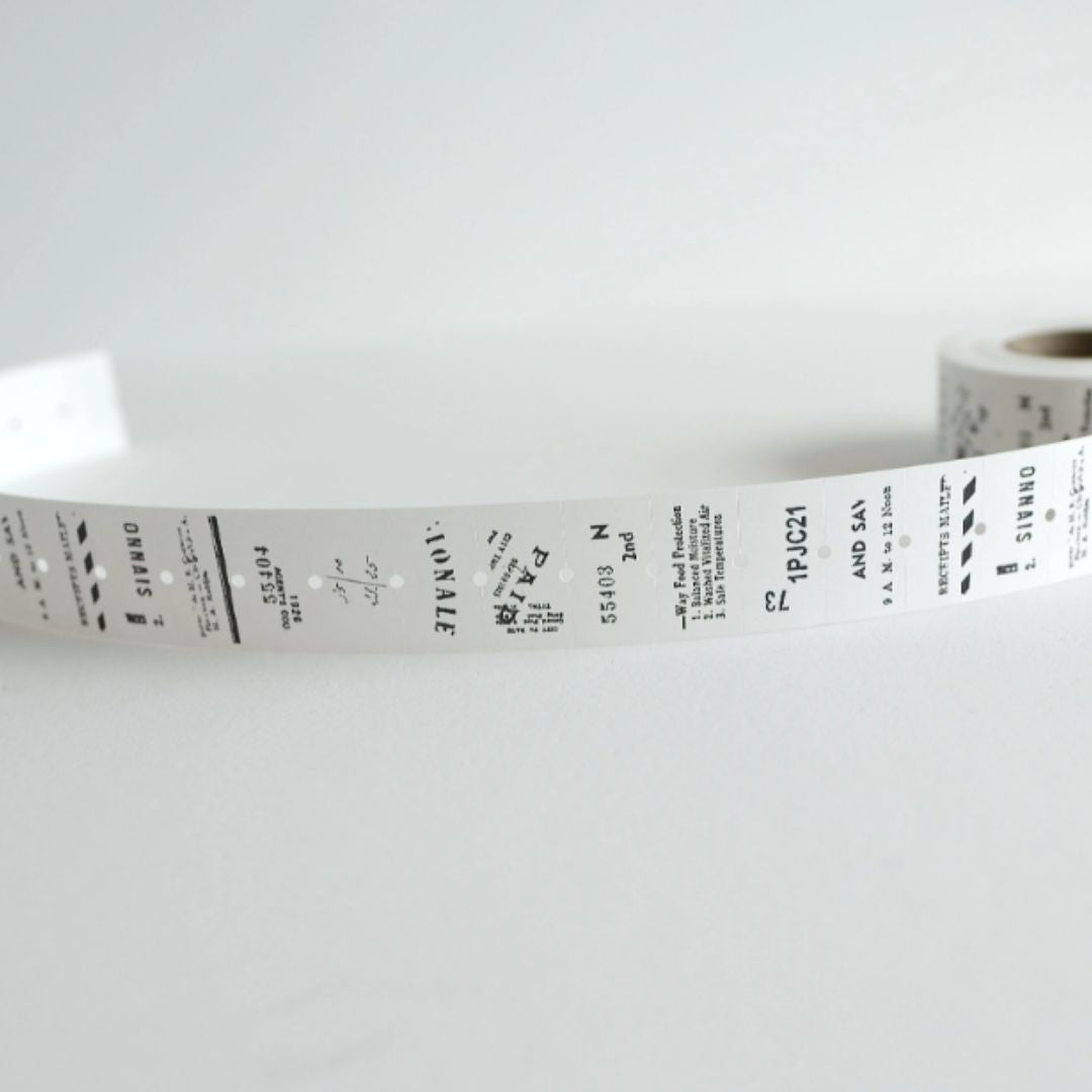 [BUNGUJOSHI 2025] Yohaku Labeler Roll Sticker - LR-001 Kurotoshiro