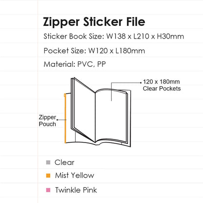 Jam Studio Zipper Sticker File