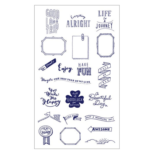 Mark's Decoration Transfer Sticker - Blue Ink