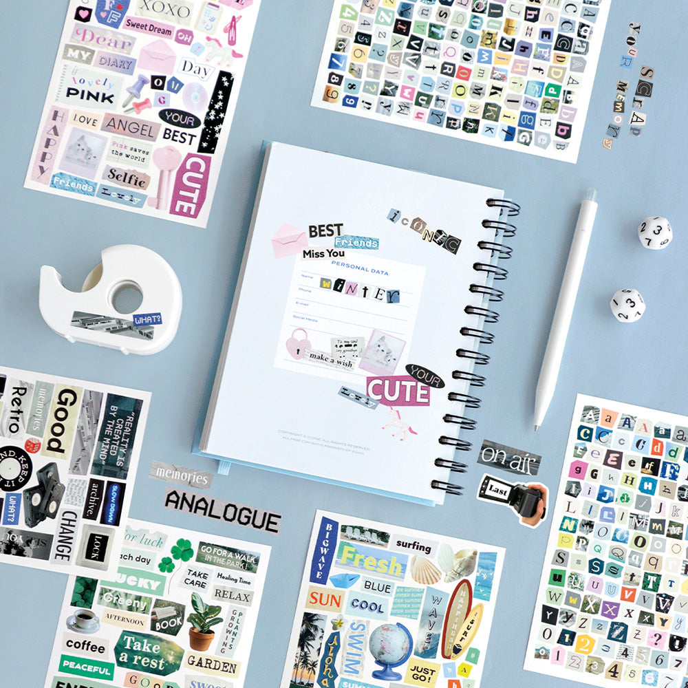 Iconic Magazine Collage Sticker Pack