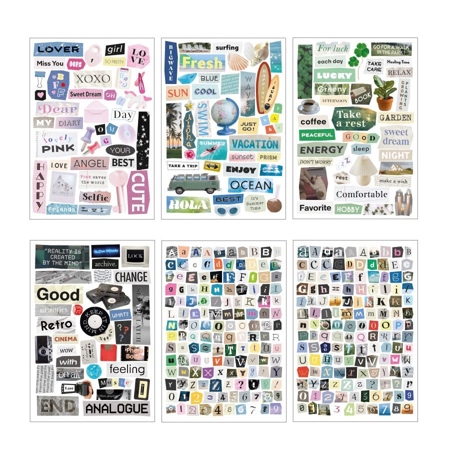 Iconic Magazine Collage Sticker Pack