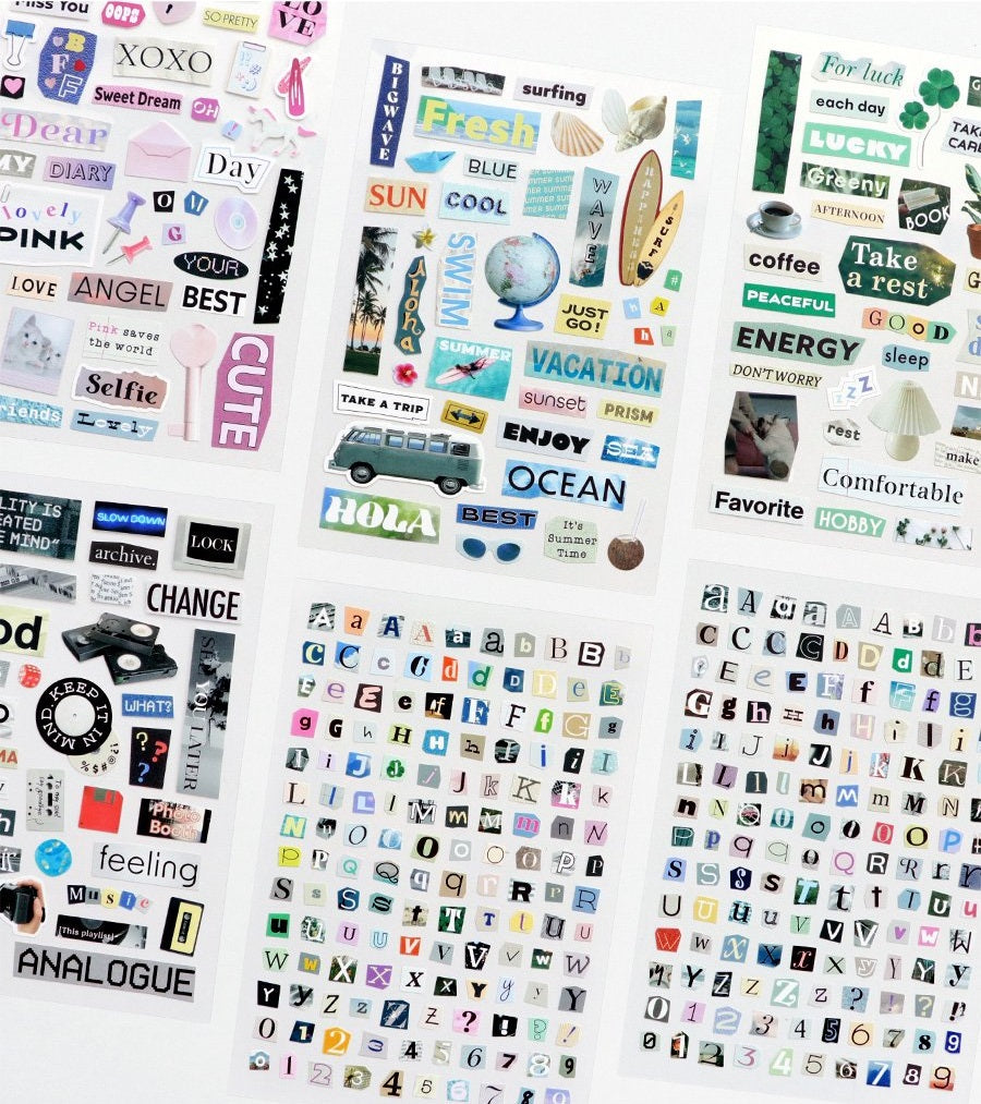 Magazine Address Sticker Iconic Magazine Collage Sticker Pack – Shokakko