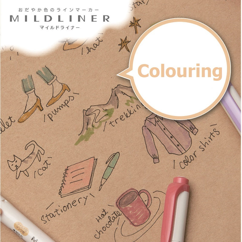 Zebra MILDLINER Double Ended Highlighter Set - Cool and Refined