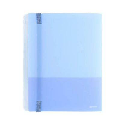 Sun-Star mitte A4 Clear Folder 5 Pockets + 1 Zipper Pocket - Nemophila Blue