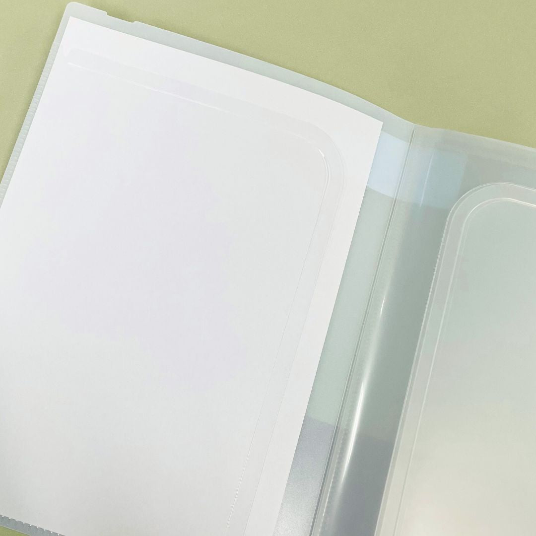Sun-Star mitte A4 Clear Folder 5 Pockets + 1 Zipper Pocket - Nemophila Blue