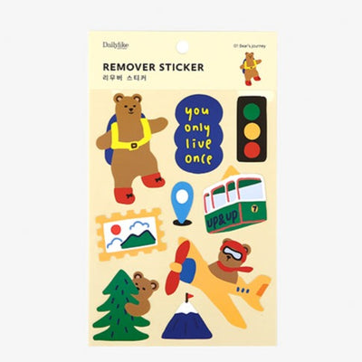 Dailylike Remover Sticker - 01 Bear's Journey