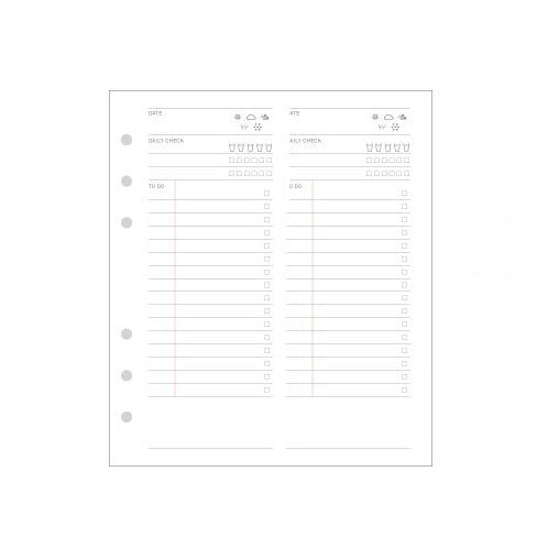 Jam Studio A6 Wide Record Refill - 01 Daily To Do