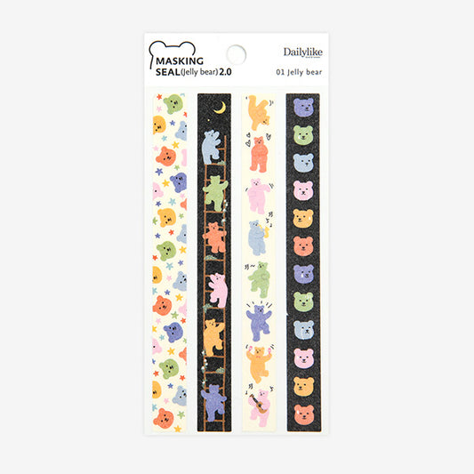 Dailylike Jelly Bear Masking Seal 2.0 - 01 Jelly Bear