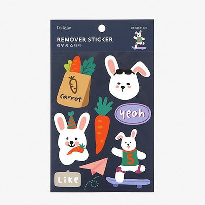 Dailylike Remover Sticker - 02 Rabbit's Day