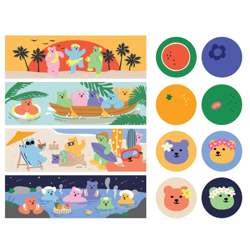 Dailylike Jelly Bear Masking Seal 2.0 - 03 Holiday