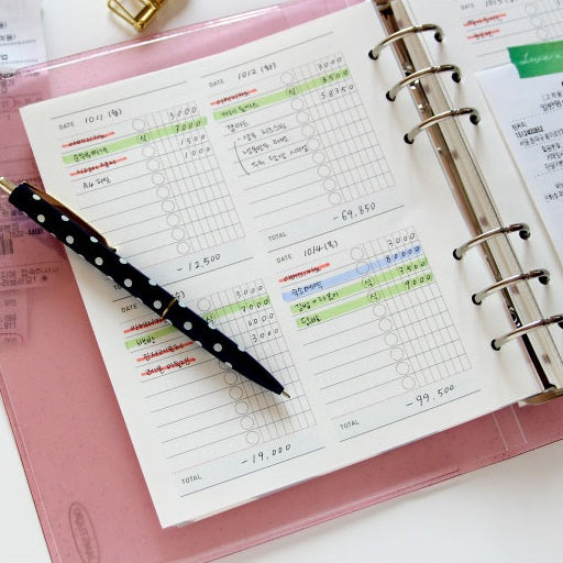 Jam Studio A6 Wide Record Refill - 03 Mini Cash Book