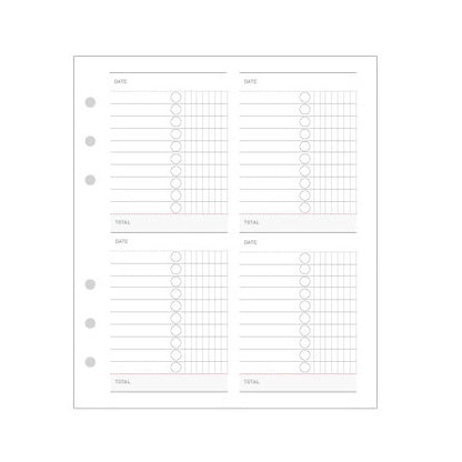 Jam Studio A6 Wide Record Refill - 03 Mini Cash Book