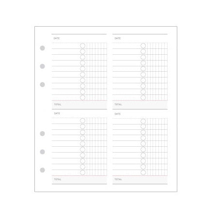 Jam Studio A6 Wide Record Refill - 03 Mini Cash Book