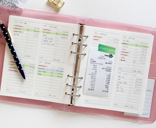 Jam Studio A6 Wide Record Refill - 03 Mini Cash Book