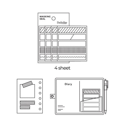 Dailylike Jelly Bear Masking Seal  - 03 Garden