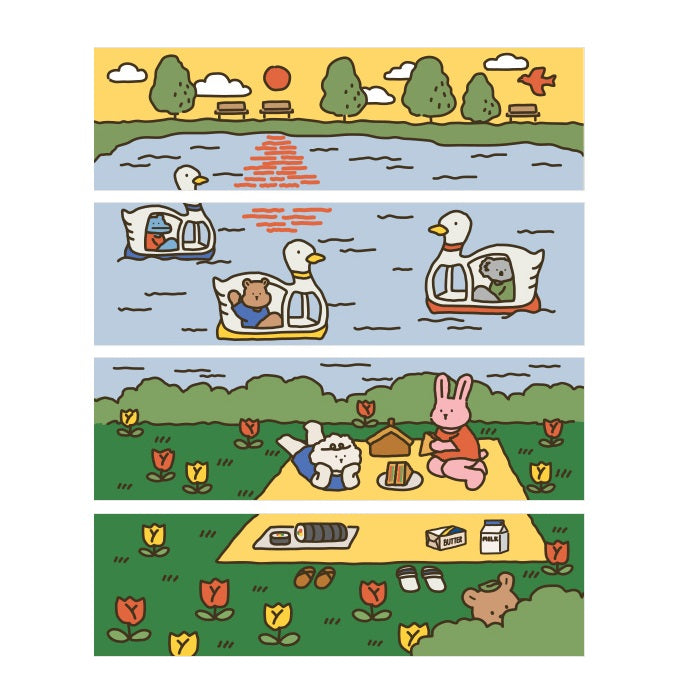 Dailylike My Buddy Masking Seal  - 03 Picnic