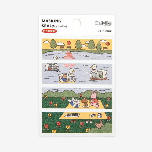 Dailylike My Buddy Masking Seal  - 03 Picnic