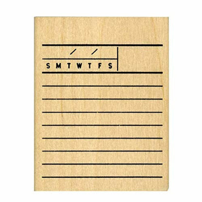 Kodomo No Kao Bullet Journal Stamp - Ruled Line with Days