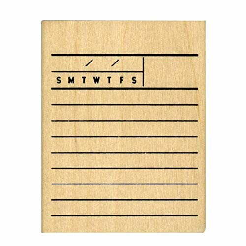 Kodomo No Kao Bullet Journal Stamp - Ruled Line with Days