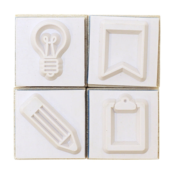 Kodomo No Kao Bullet Journal Stamps 4 Pieces Set - Idea Icons