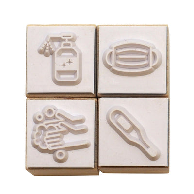 Kodomo No Kao Bullet Journal Stamps 4 Pieces Set - Infection Control