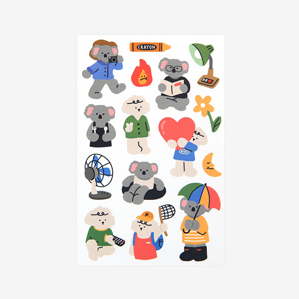 Dailylike My Buddy Sticker - 04 My Koala & Poodle