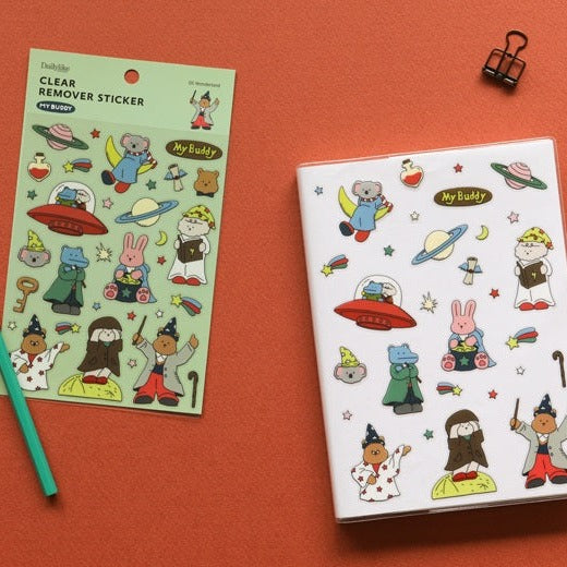Dailylike My Buddy Clear Remover Sticker - 05 Wonderland