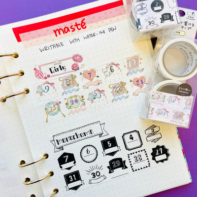 Mark's Masté Writable Perforated Masking Tape with Dates - Heart