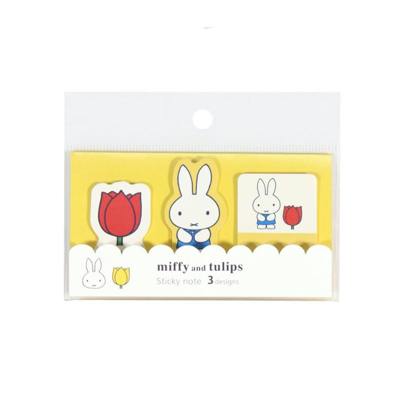 Kutsuwa x Miffy Sticky Note - Miffy and Tulips