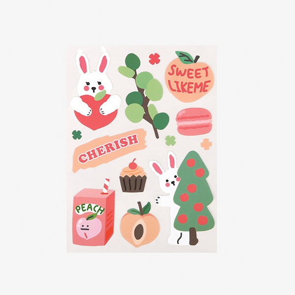 Dailylike Remover Sticker - 10 Peach Rabbit