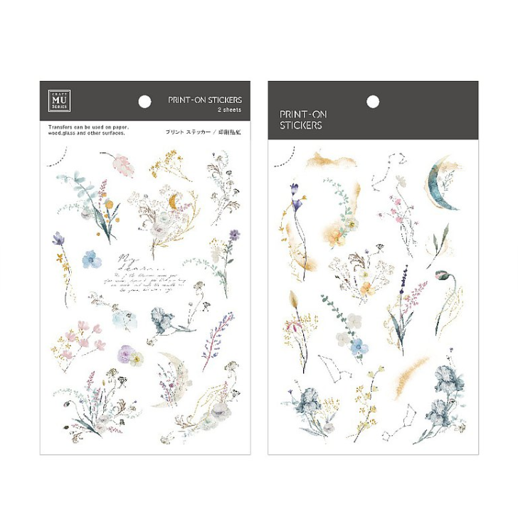 MU Lifestyle Print-On Stickers - 196 Summer Night Wild Flowers