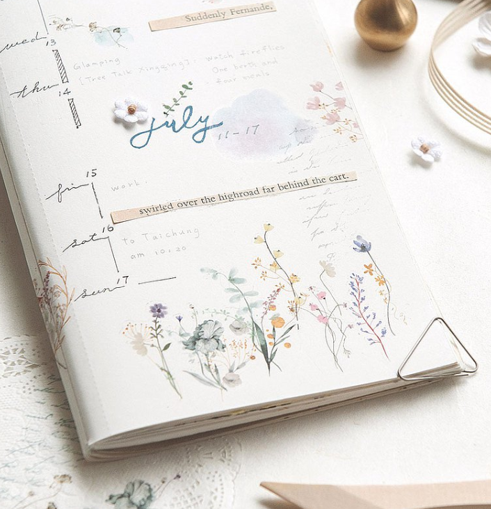 MU Lifestyle Print-On Stickers - 196 Summer Night Wild Flowers