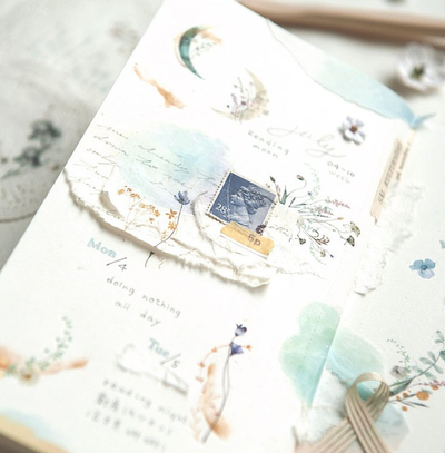 MU Lifestyle Print-On Stickers - 196 Summer Night Wild Flowers