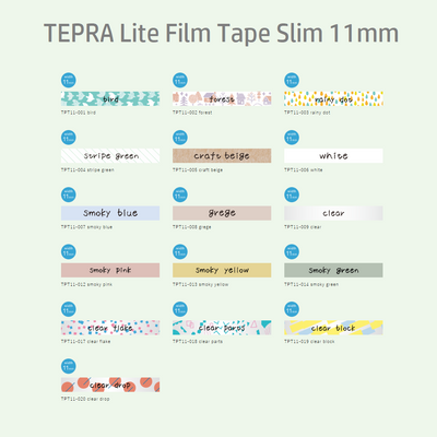 King Jim Tepra Lite Film Tape - Café (15mm)