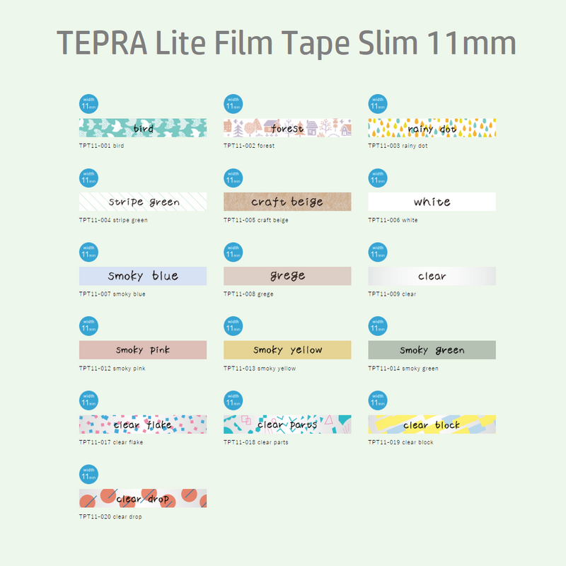 King Jim Tepra Lite Film Tape Die-Cut - Tyrolean Flower (13mm)