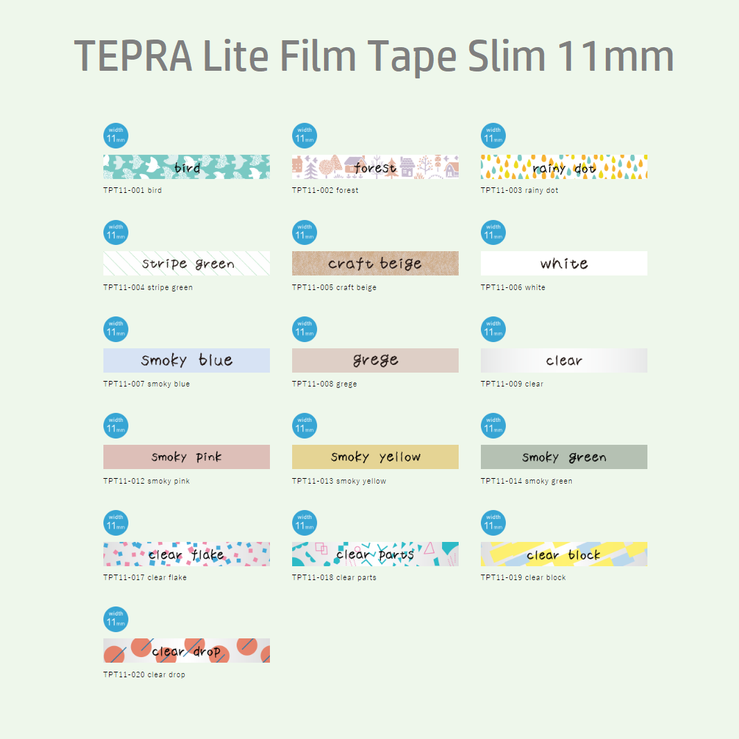 King Jim Tepra Lite Film Tape - Smoky Blue (11mm / 15mm)