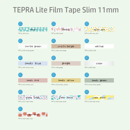 King Jim Tepra Lite Film Tape - Smoky Blue (11mm / 15mm)