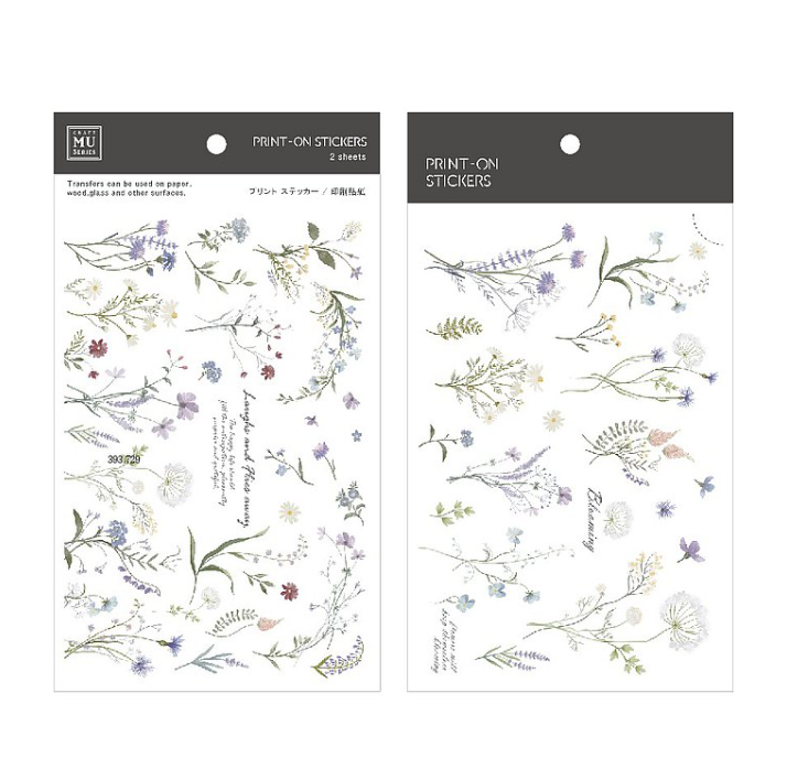 MU Lifestyle Print-On Stickers - 203 Flowers in Autumn Mist