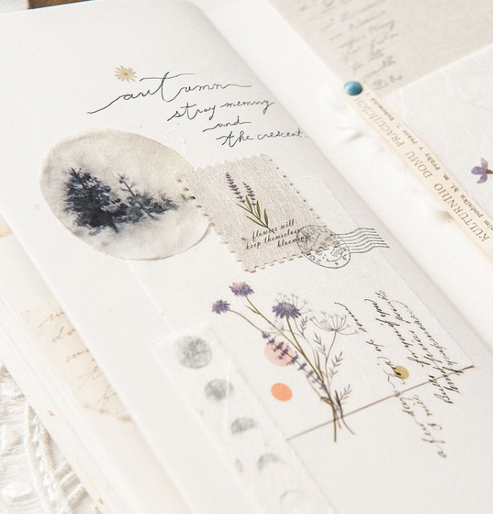 MU Lifestyle Print-On Stickers - 203 Flowers in Autumn Mist
