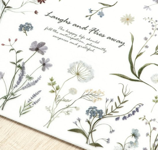 MU Lifestyle Print-On Stickers - 203 Flowers in Autumn Mist
