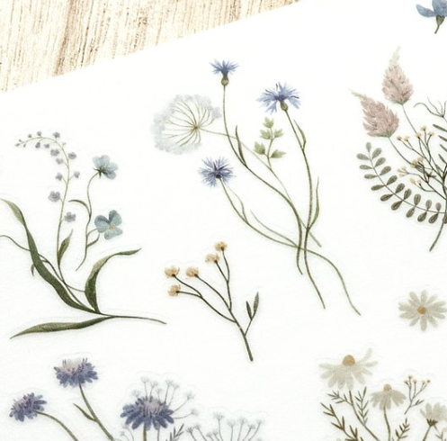 MU Lifestyle Print-On Stickers - 203 Flowers in Autumn Mist