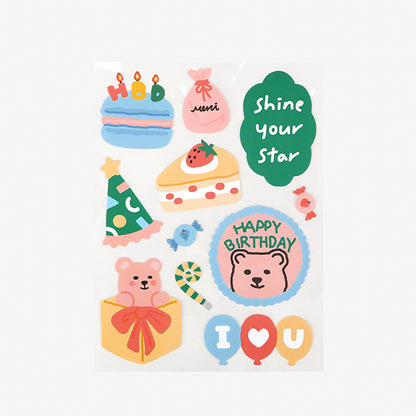 Dailylike Remover Sticker - 12 Party Bear
